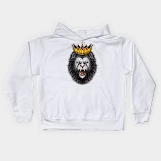 Lion with king’s crown Kids Hoodie